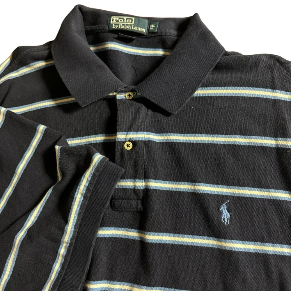 Polo Ralph Lauren‎ men’s size 2XL blue striped short sleeve polo